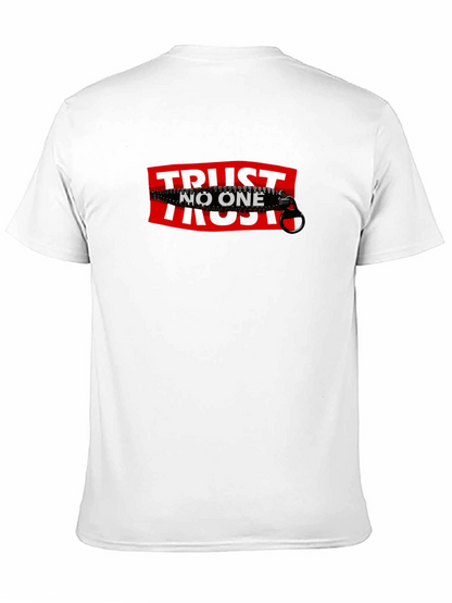 Trust No One Graphic Tee - Black Cotton T-Shirt