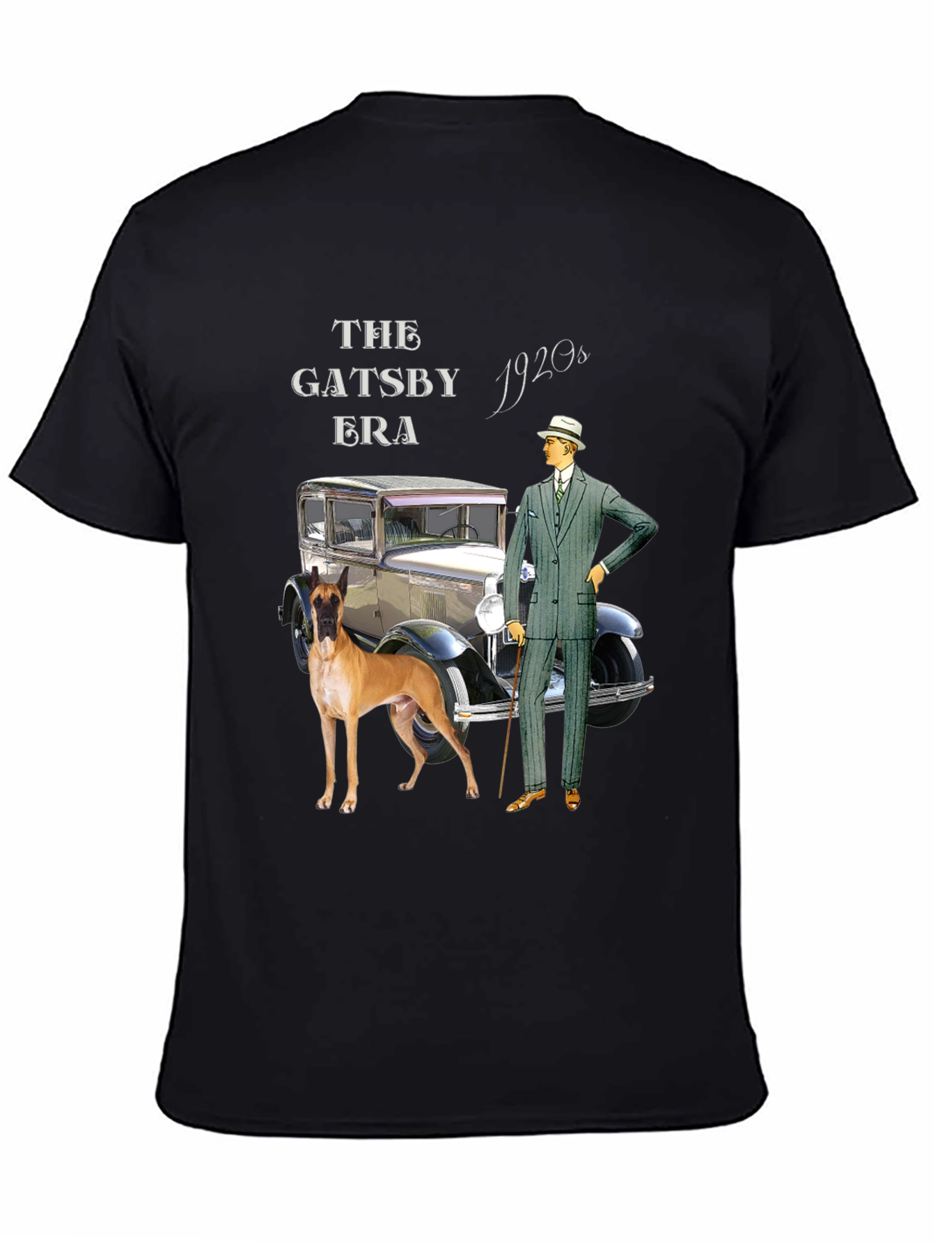 Gatsby Era Graphic T-Shirt - Retro Style