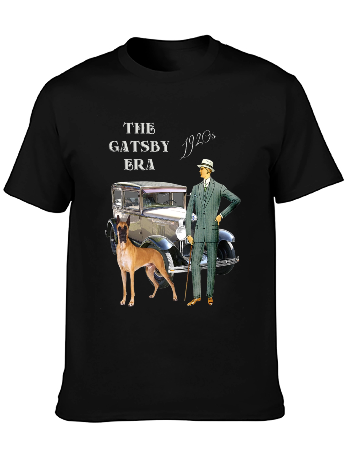 Gatsby Era Graphic T-Shirt - Retro Style