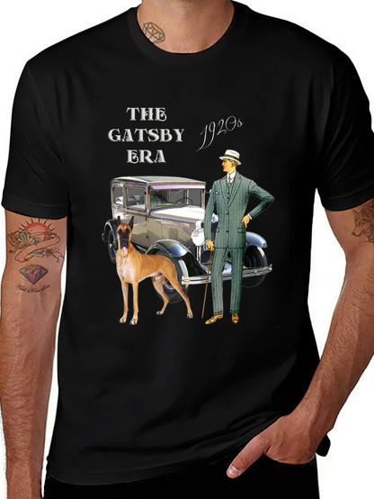 Gatsby Era Graphic T-Shirt - Retro Style