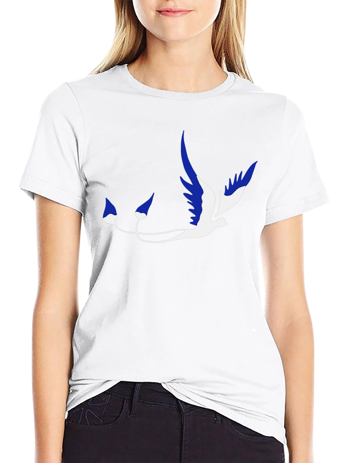 Stylish Black T-Shirt with Unique Bird Graphic