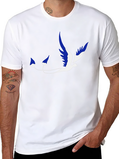 Stylish Black T-Shirt with Unique Bird Graphic