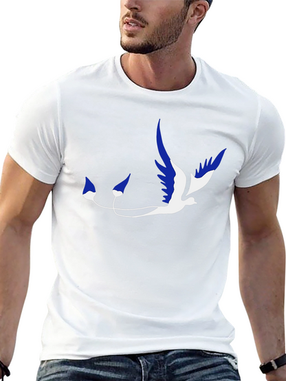 Stylish Black T-Shirt with Unique Bird Graphic