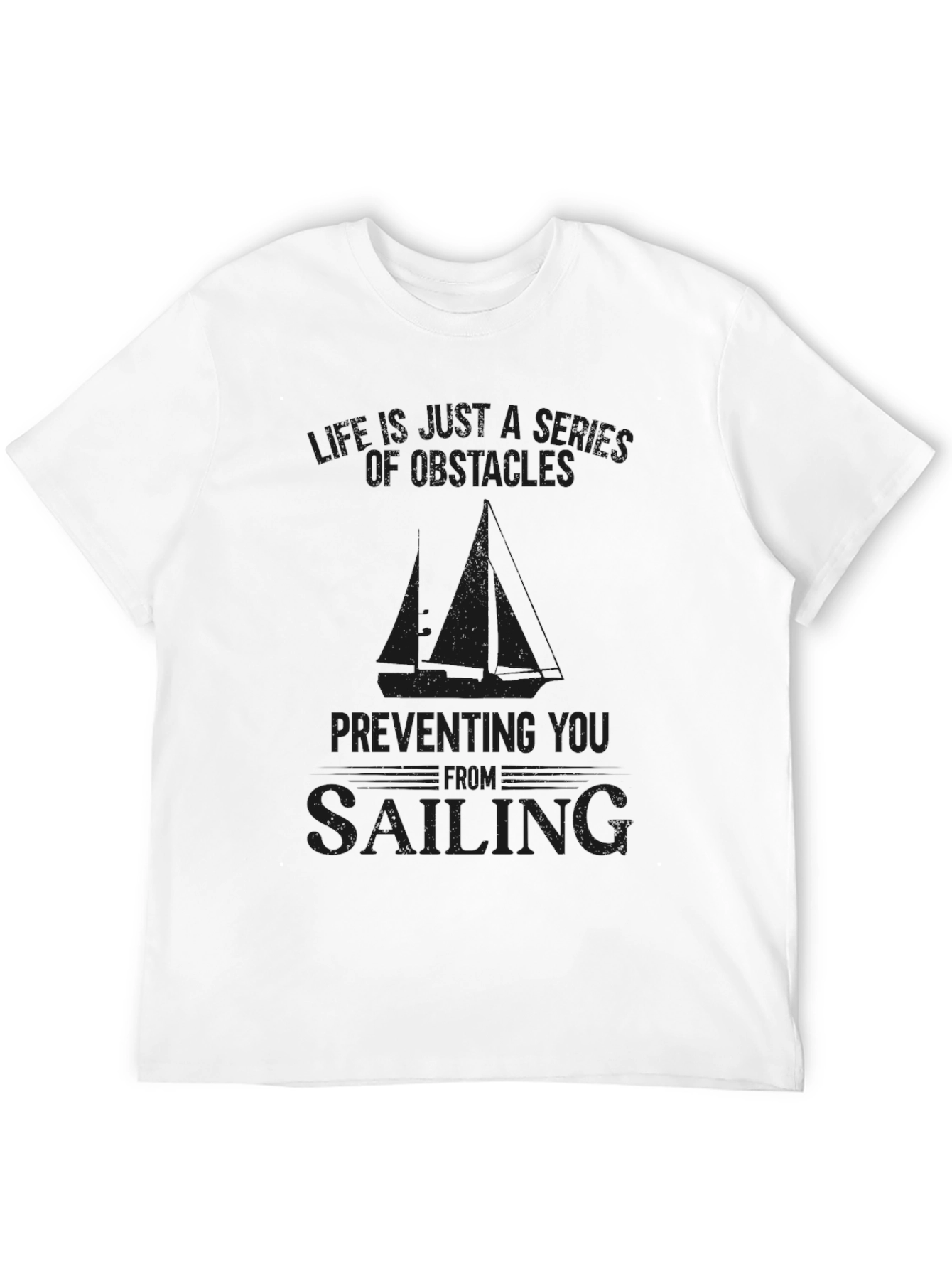 Obstacles to Sailing Graphic Tee - Black
