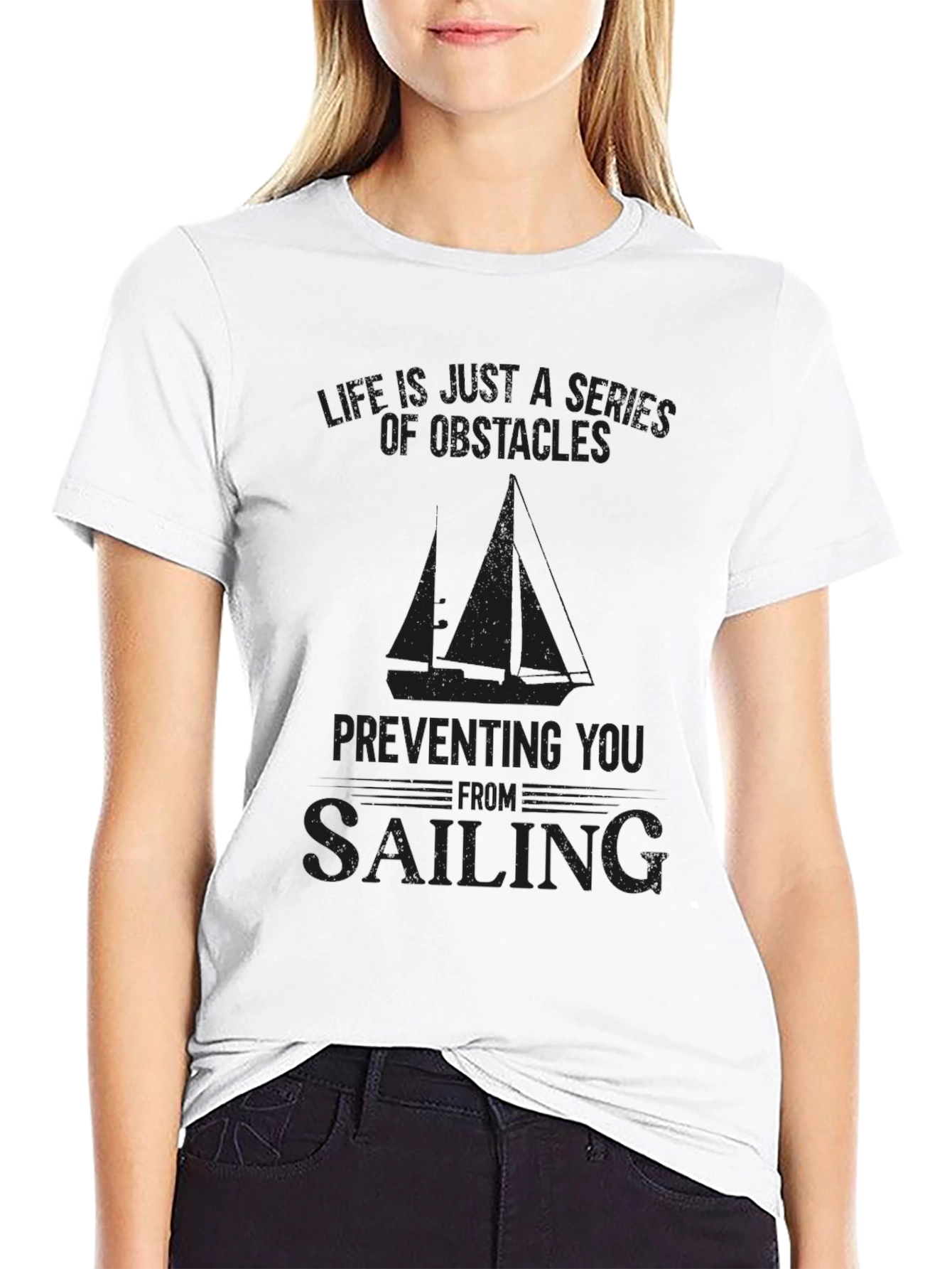 Obstacles to Sailing Graphic Tee - Black