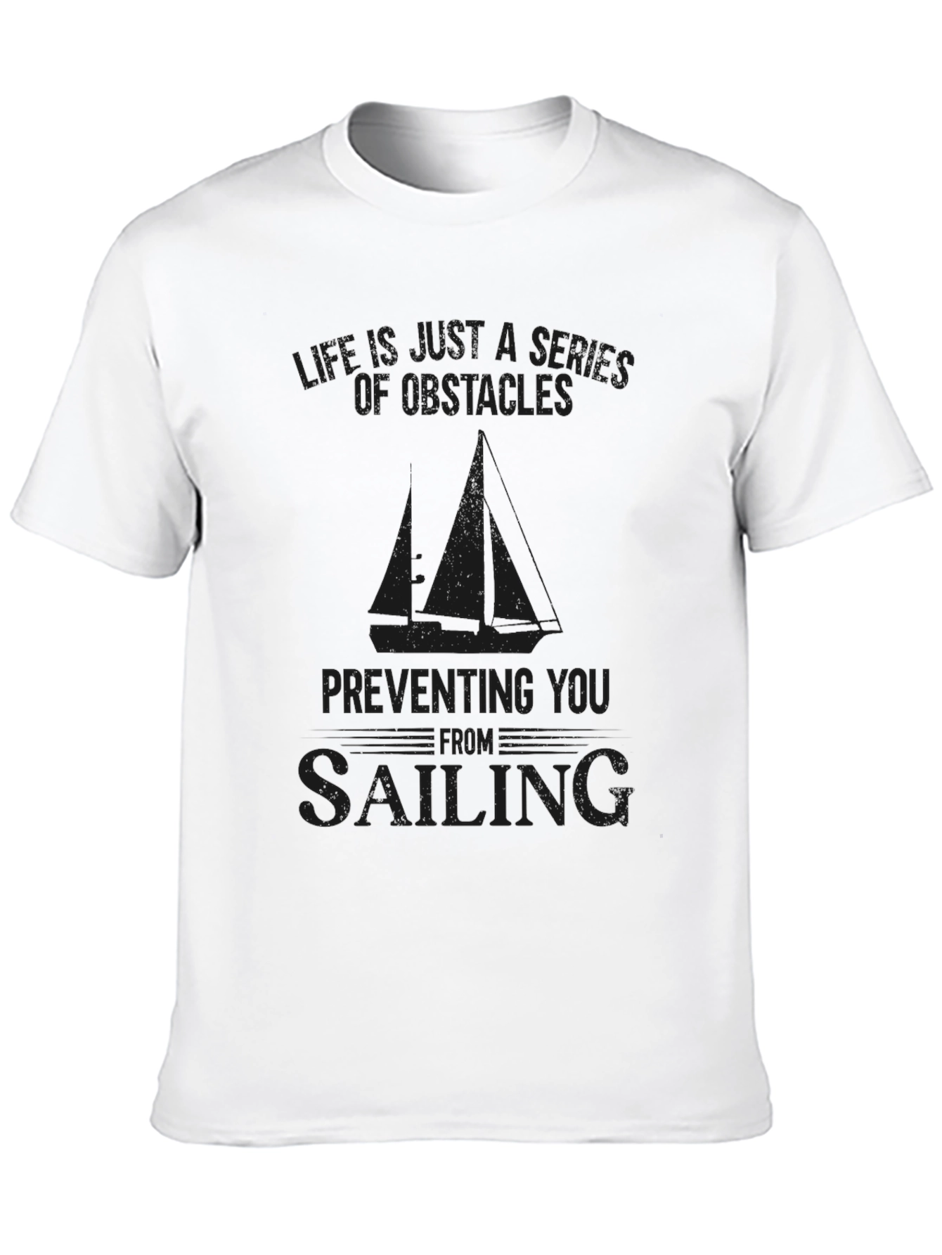 Obstacles to Sailing Graphic Tee - Black