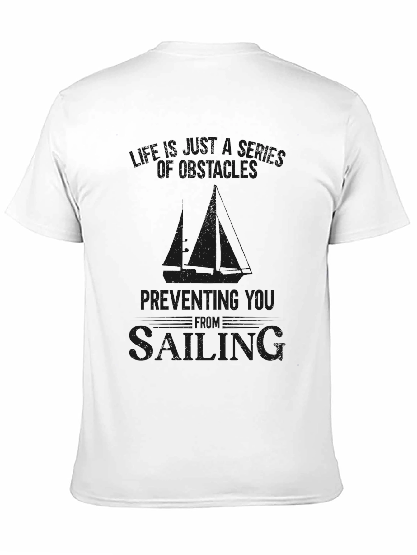 Obstacles to Sailing Graphic Tee - Black