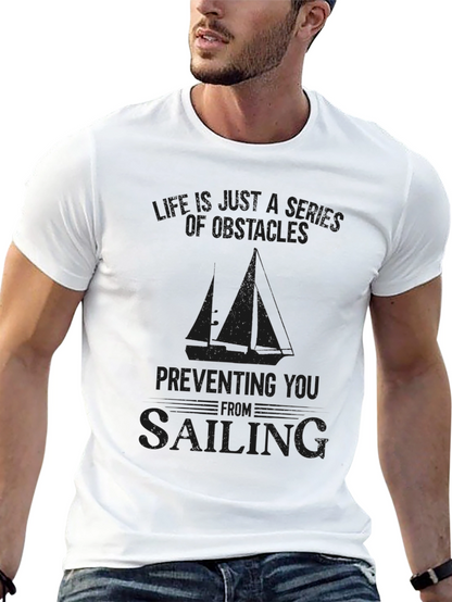 Obstacles to Sailing Graphic Tee - Black