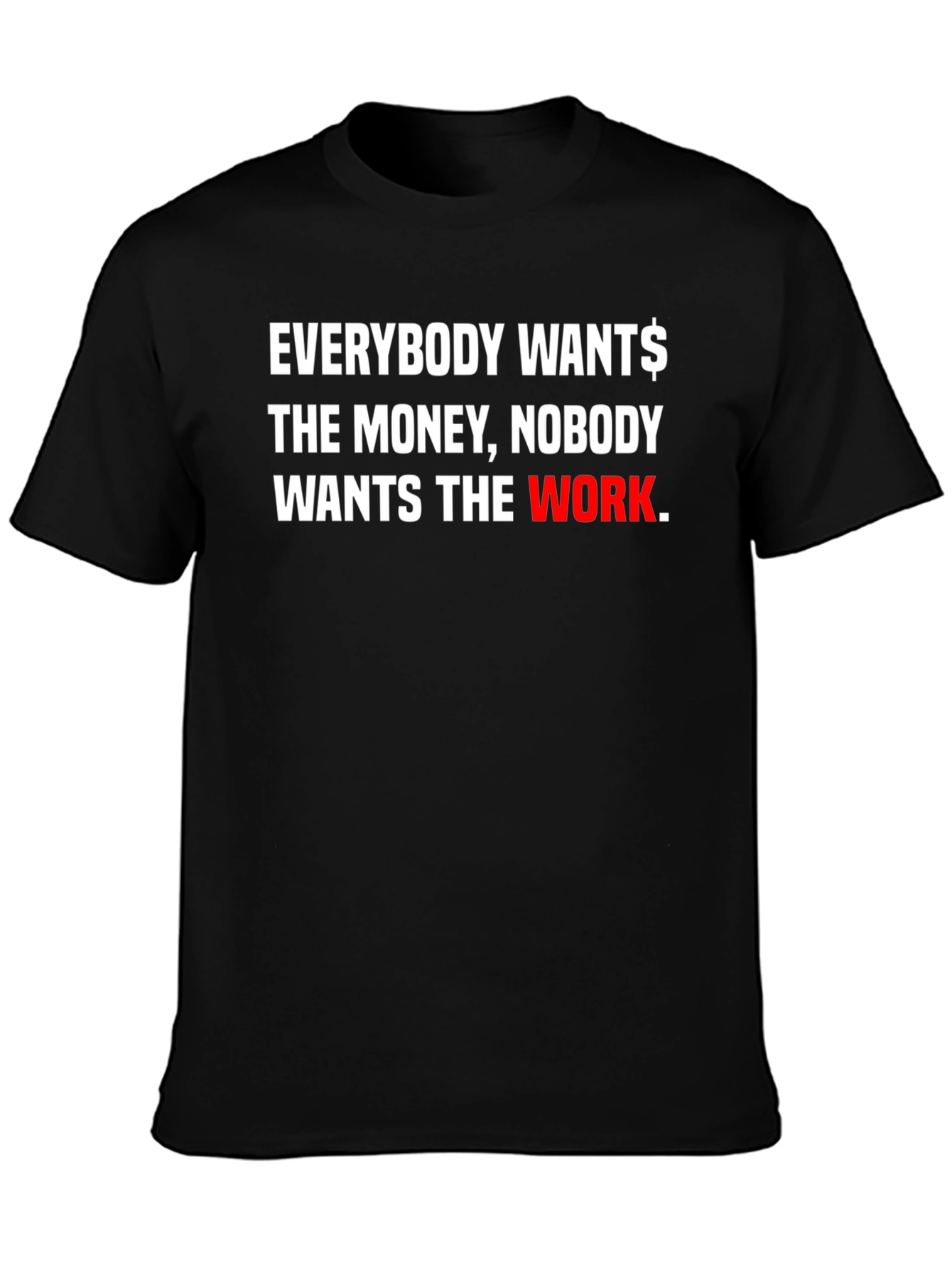 Everybody Wants Money Graphic Black Tee