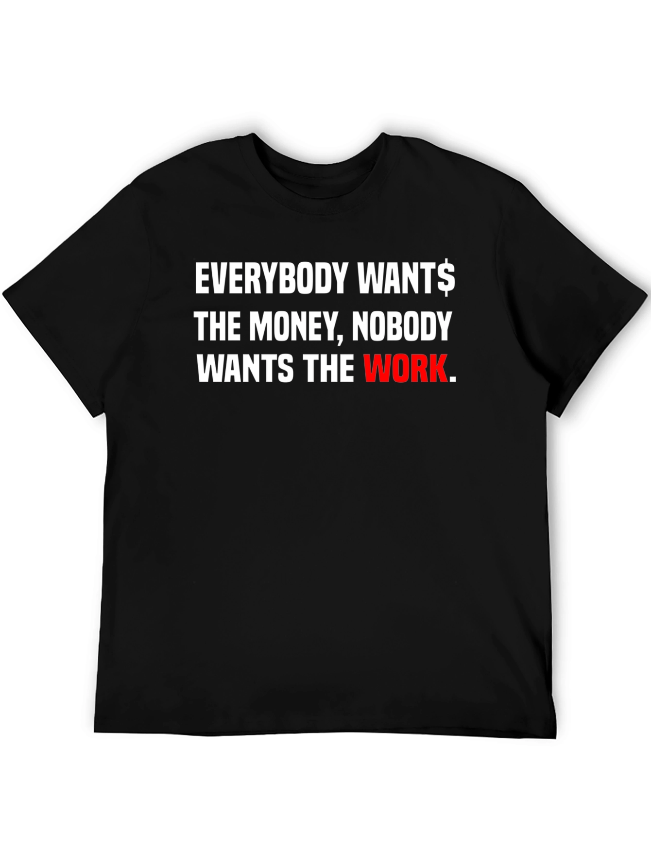 Everybody Wants Money Graphic Black Tee