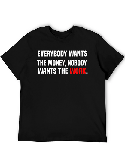 Everybody Wants Money Graphic Black Tee