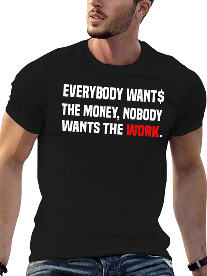 Everybody Wants Money Graphic Black Tee