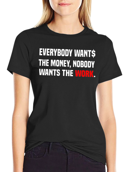 Everybody Wants Money Graphic Black Tee