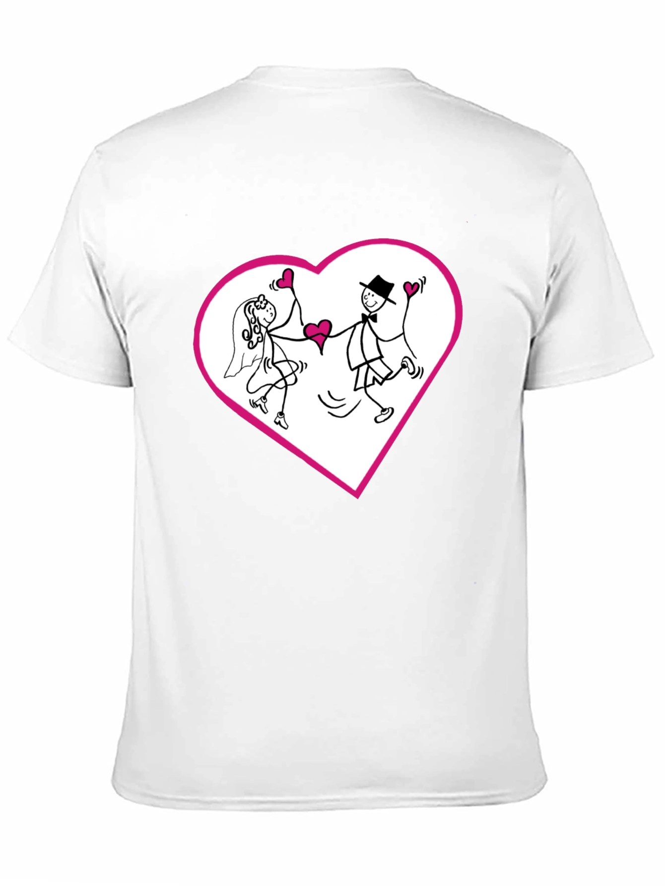 Heart Couple Graphic Tee - Love Wedding T-Shirt