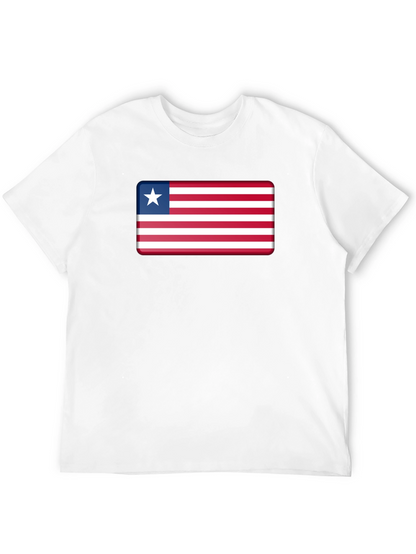 Liberia Flag T-Shirt - Black Patriotic Tee