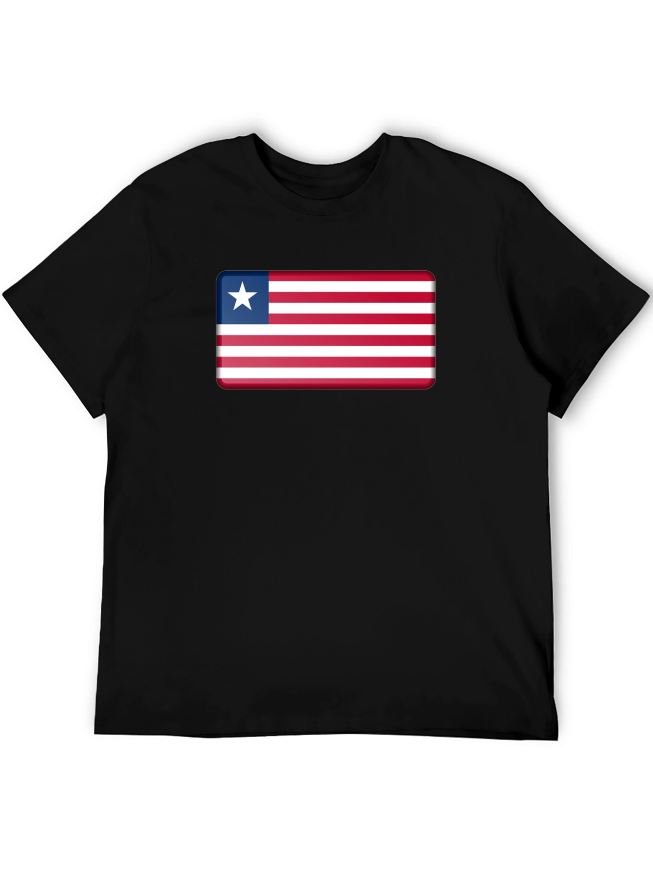 Liberia Flag T-Shirt - Black Patriotic Tee