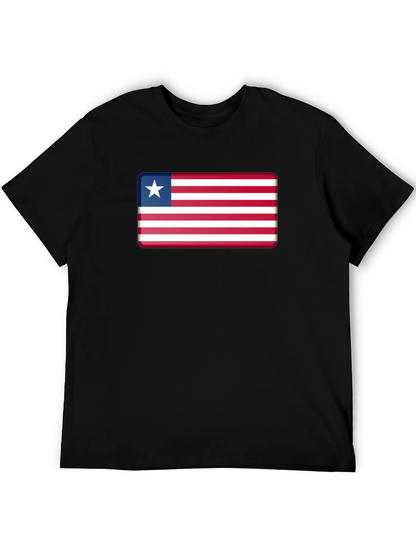 Liberia Flag T-Shirt - Black Patriotic Tee
