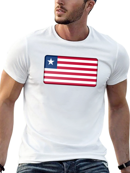 Liberia Flag T-Shirt - Black Patriotic Tee