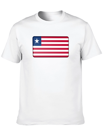 Liberia Flag T-Shirt - Black Patriotic Tee