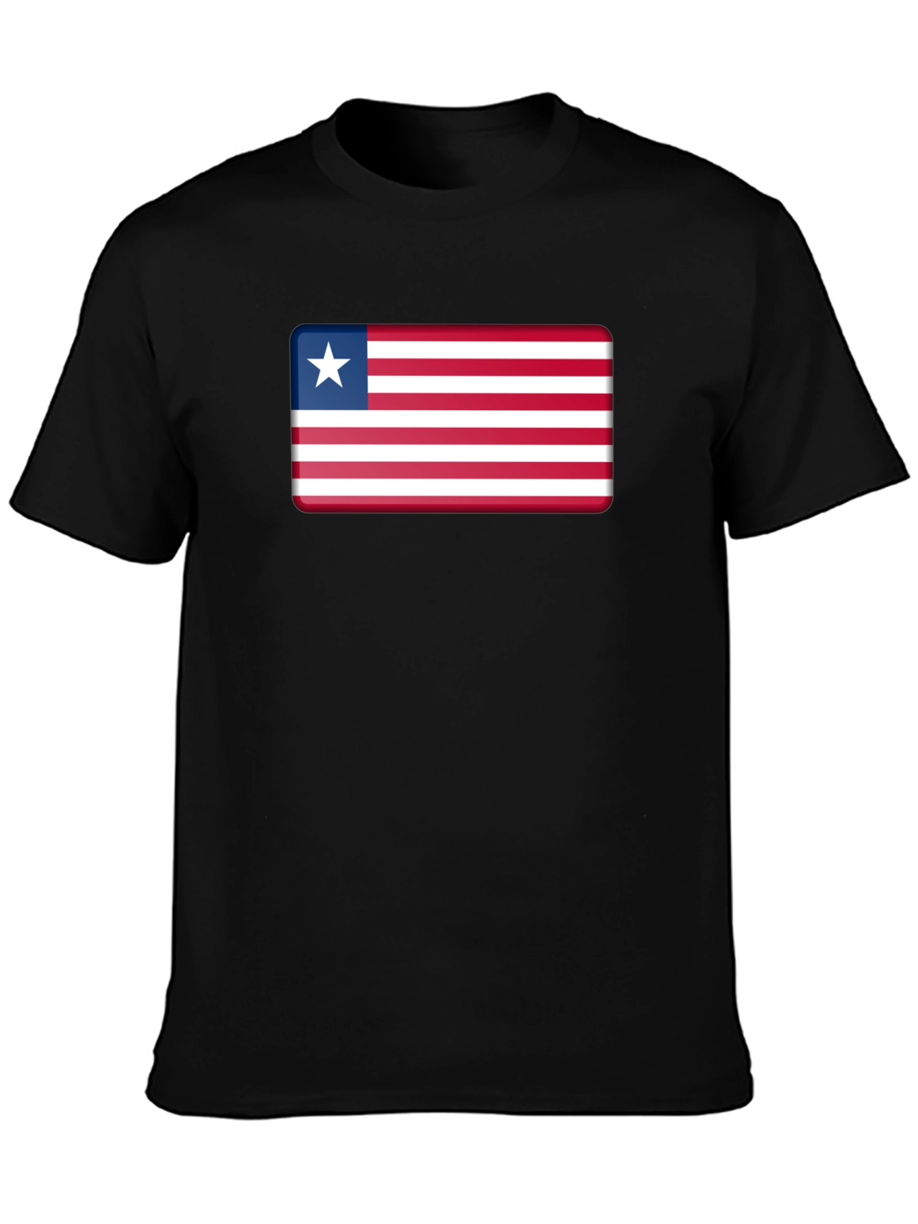 Liberia Flag T-Shirt - Black Patriotic Tee