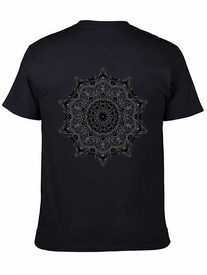 Geometric Mandala Black Tee