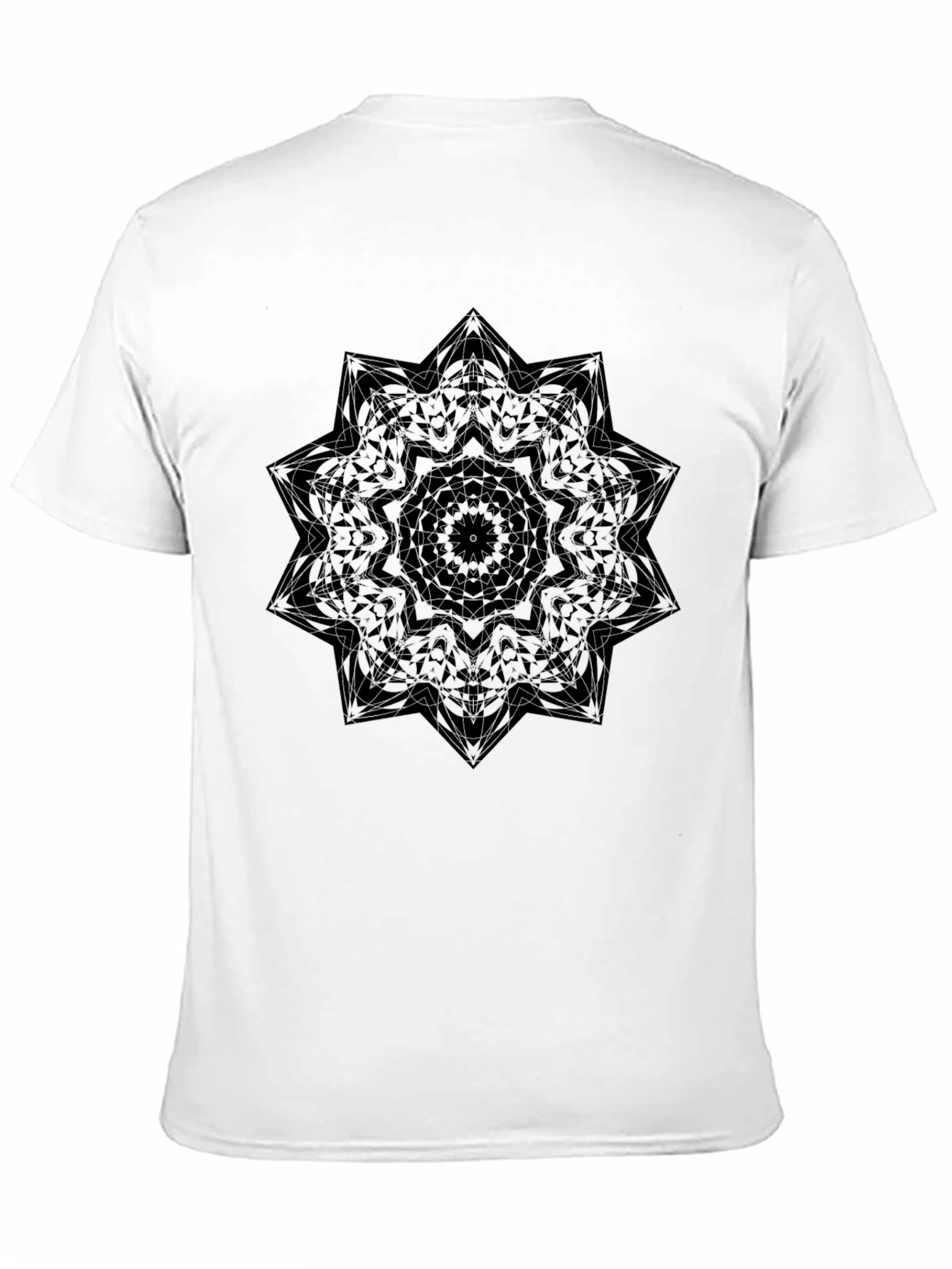 Geometric Mandala Black Tee