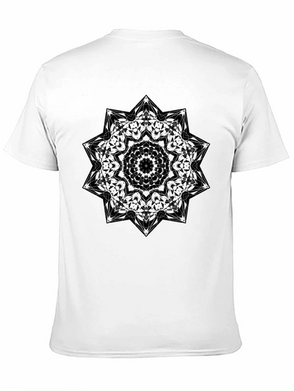 Geometric Mandala Black Tee