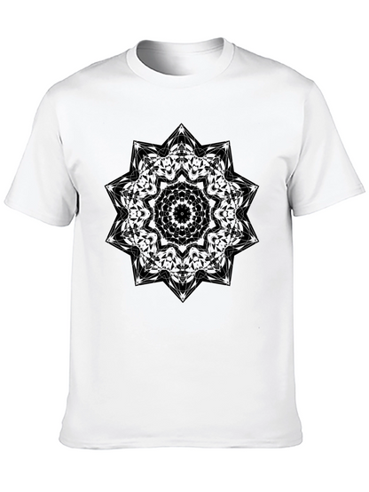 Geometric Mandala Black Tee