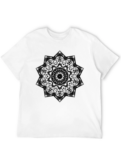 Geometric Mandala Black Tee