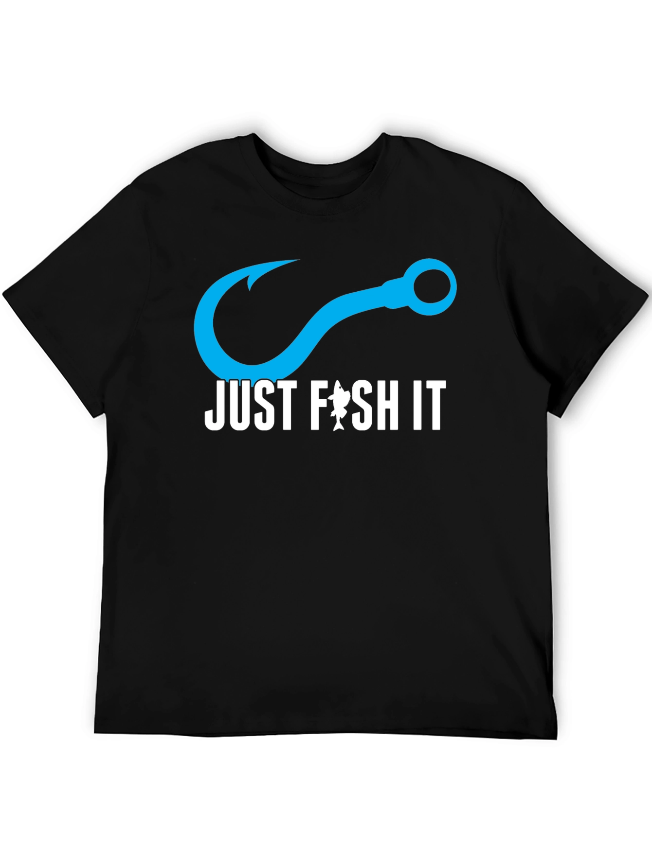 Just Fish It T-Shirt - Black Cotton Tee