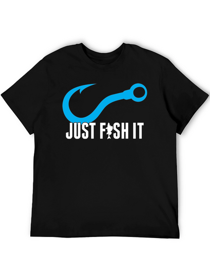 Just Fish It T-Shirt - Black Cotton Tee