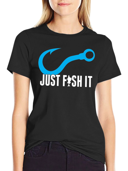 Just Fish It T-Shirt - Black Cotton Tee