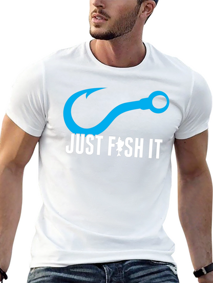 Just Fish It T-Shirt - Black Cotton Tee
