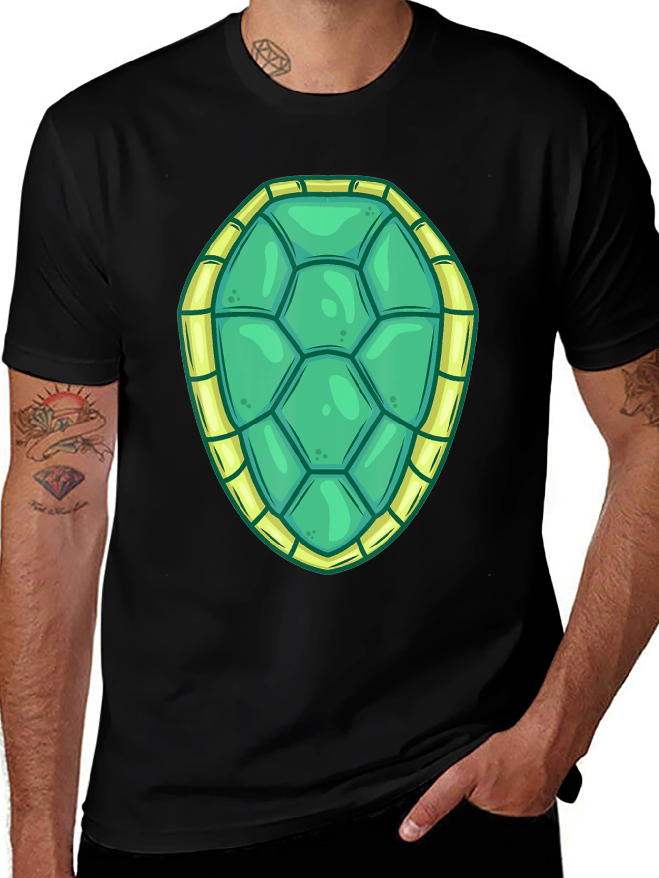 Turtle Shell Graphic Tee - Fun Costume T-Shirt