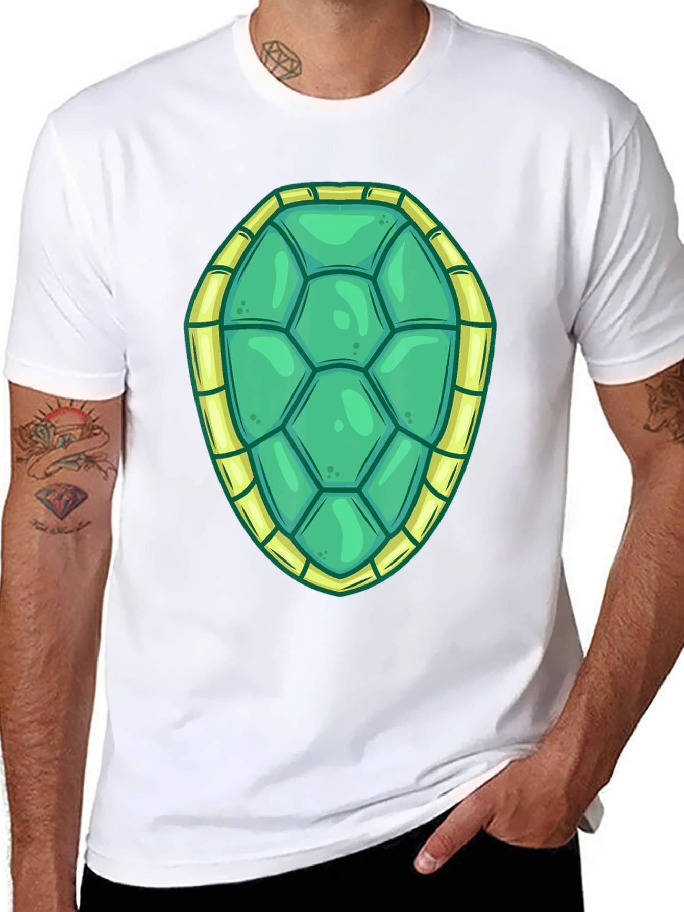 Turtle Shell Graphic Tee - Fun Costume T-Shirt