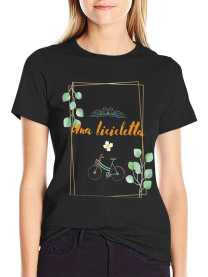 Stylish Una Bicicletta Graphic Tee