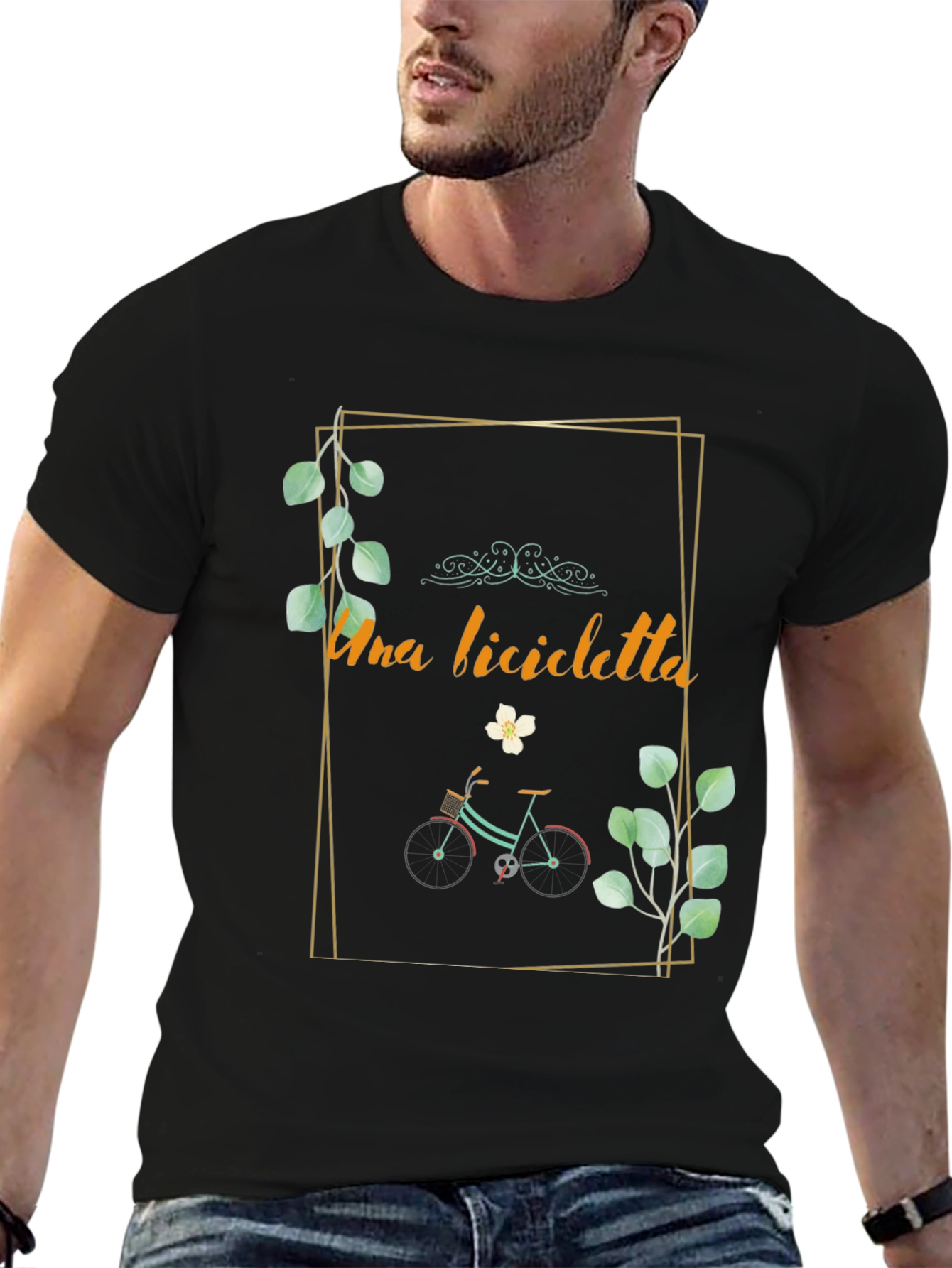 Stylish Una Bicicletta Graphic Tee