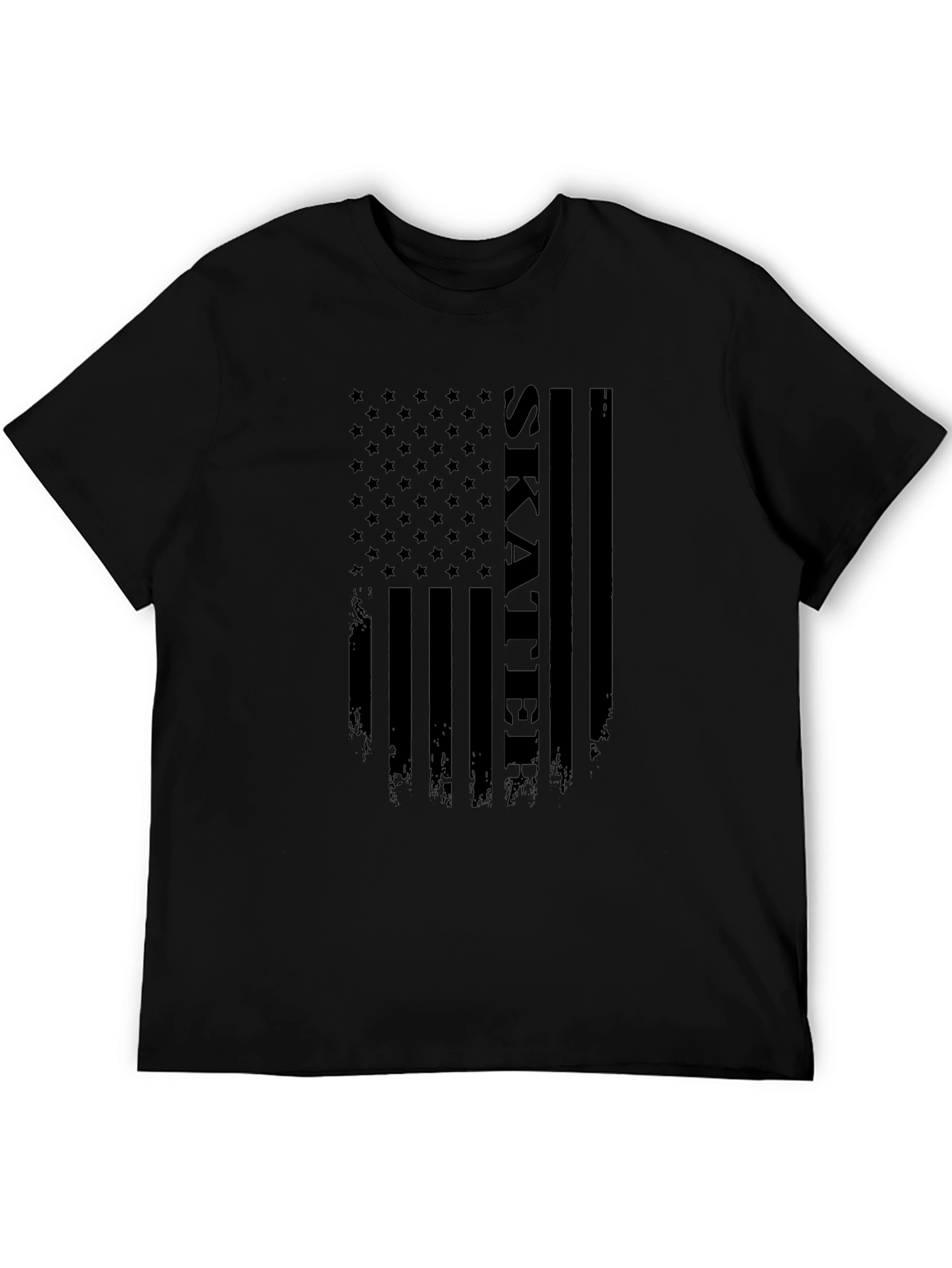 Skater Flag Graphic T-Shirt - Black