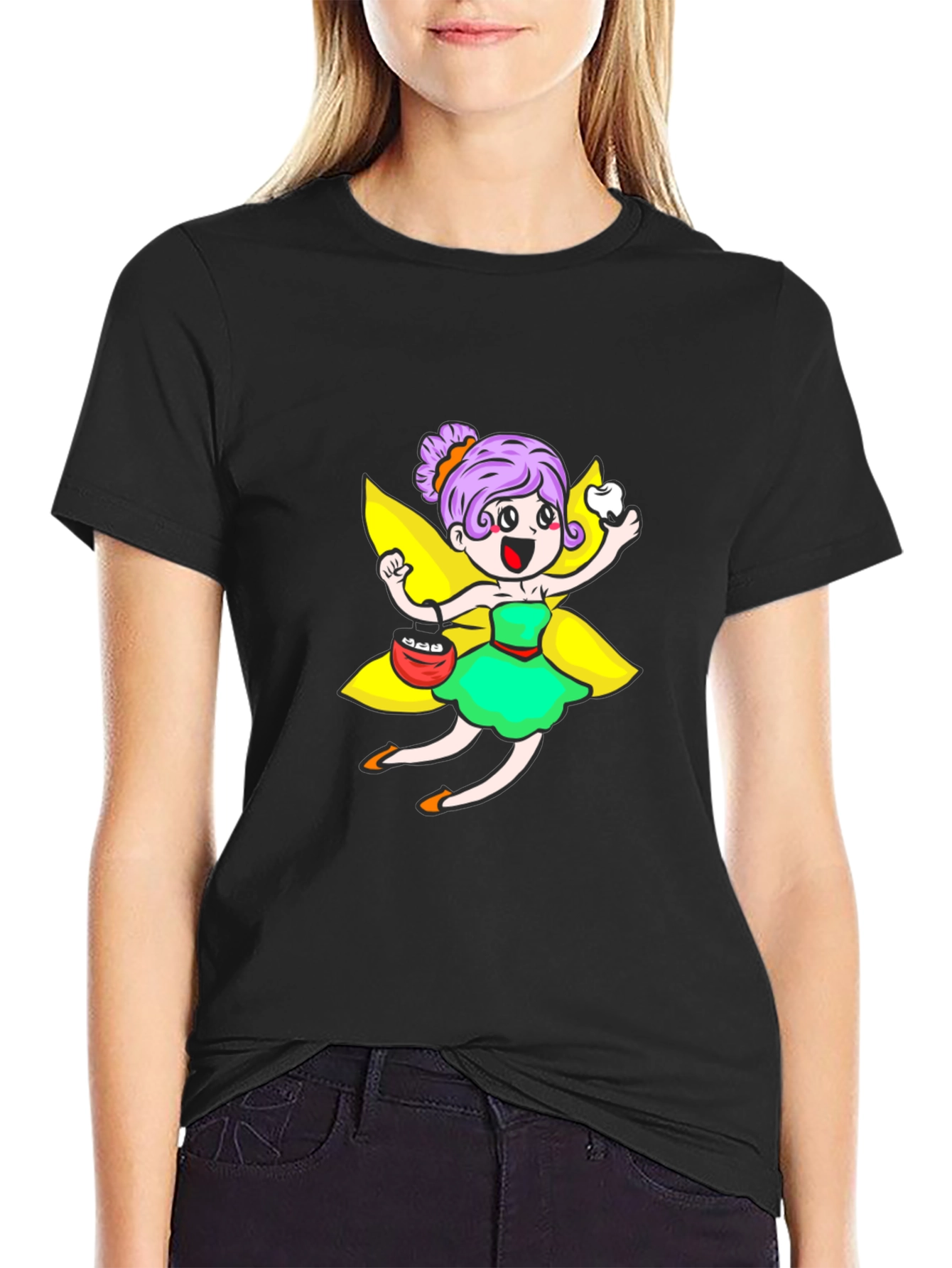 Tooth Fairy Graphic Tee - Black