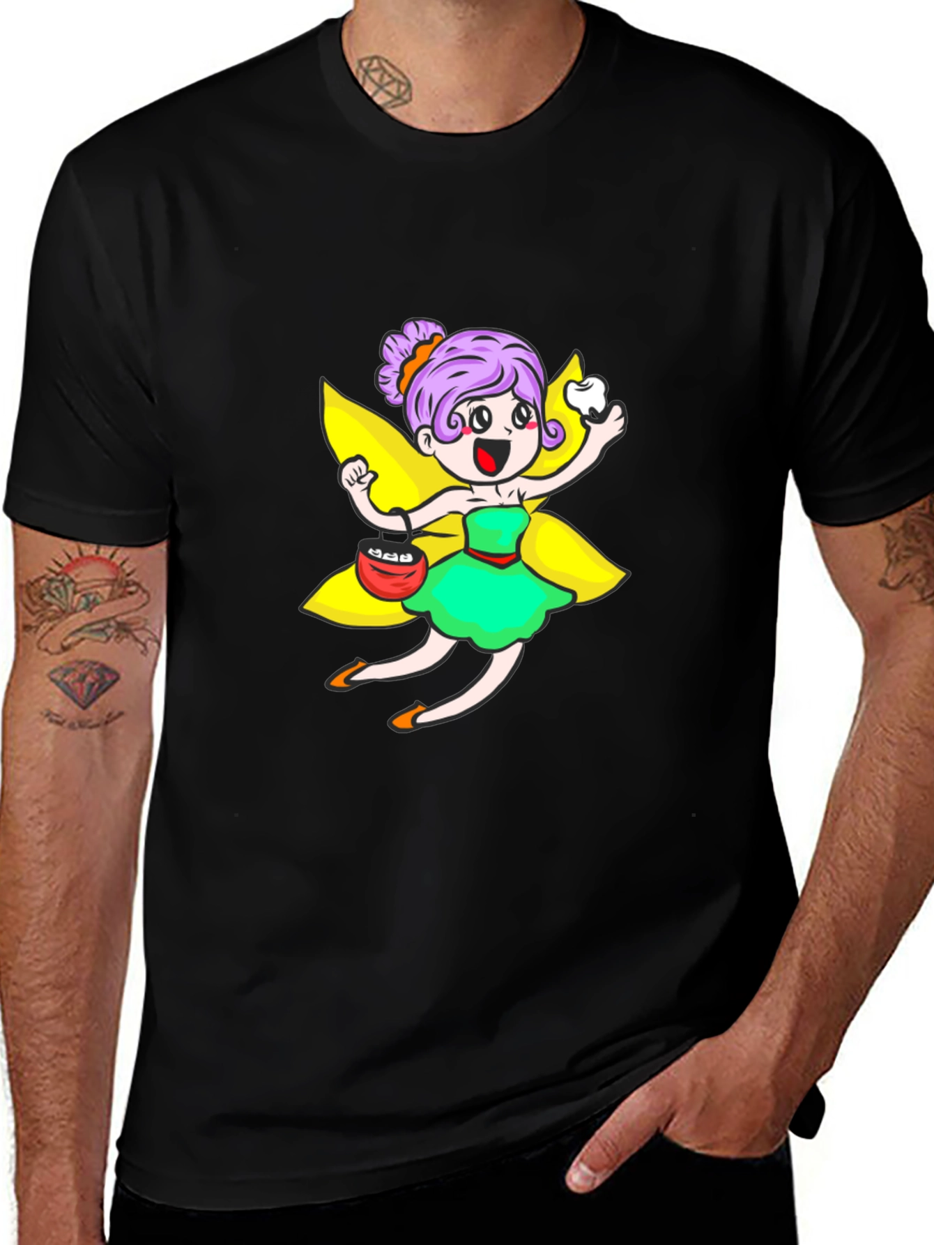 Tooth Fairy Graphic Tee - Black