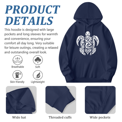 Streetwear Hoodie - White Stylized Tribal