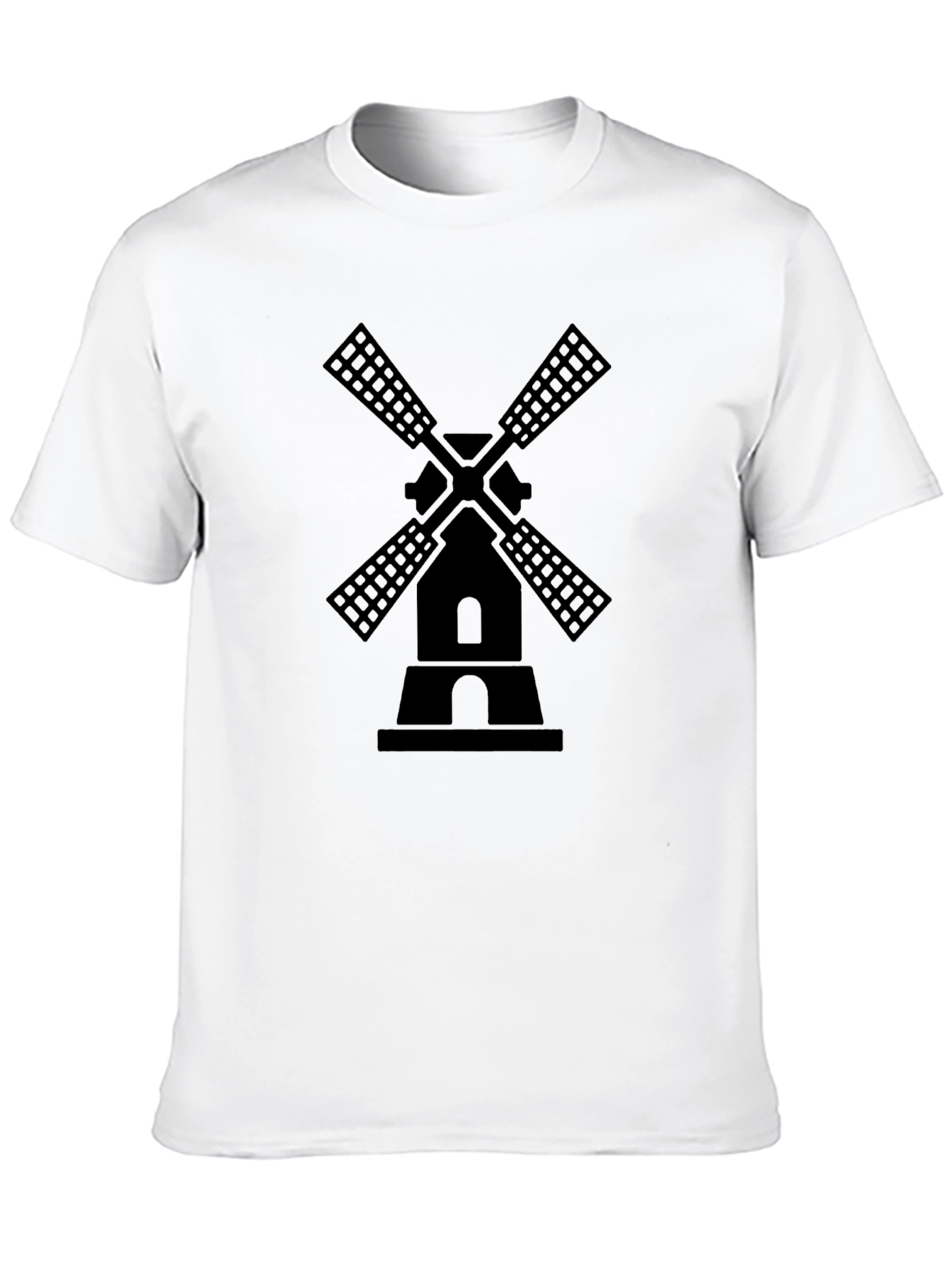 Black Windmill Graphic Tee - Mens Casual Shirt