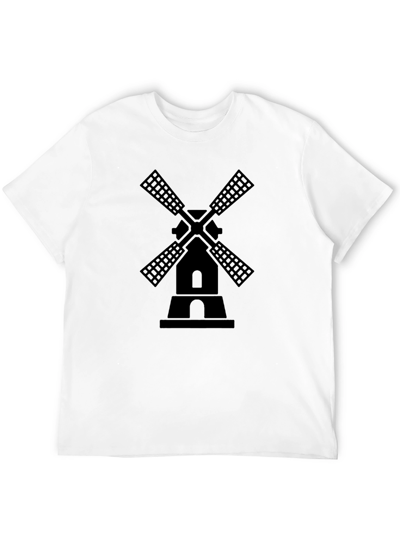 Black Windmill Graphic Tee - Mens Casual Shirt