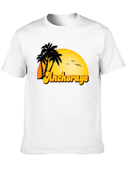 Anchorage Palm Tree Sunset T-Shirt