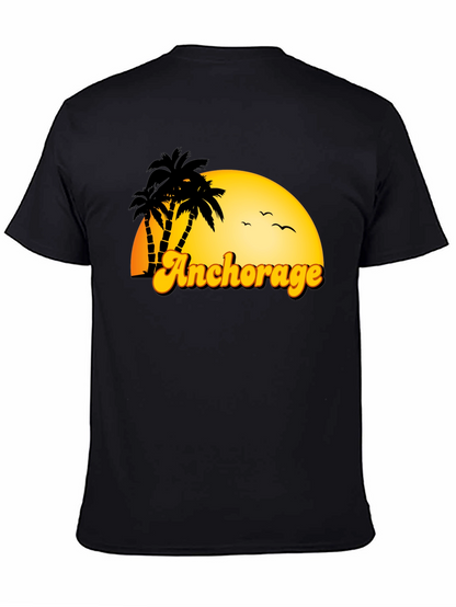 Anchorage Palm Tree Sunset T-Shirt