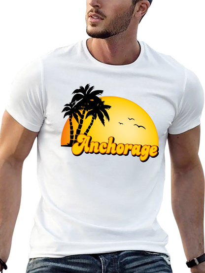 Anchorage Palm Tree Sunset T-Shirt
