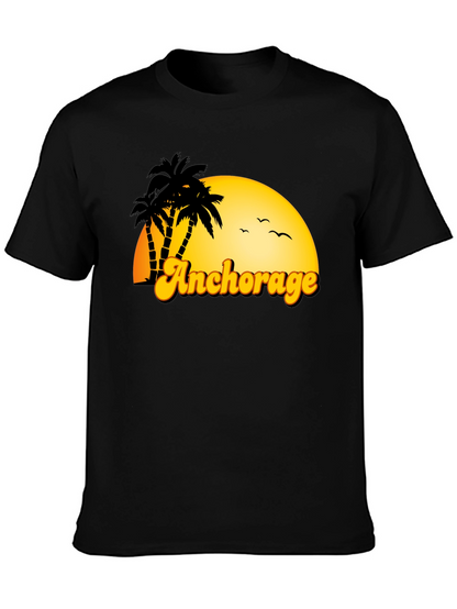 Anchorage Palm Tree Sunset T-Shirt