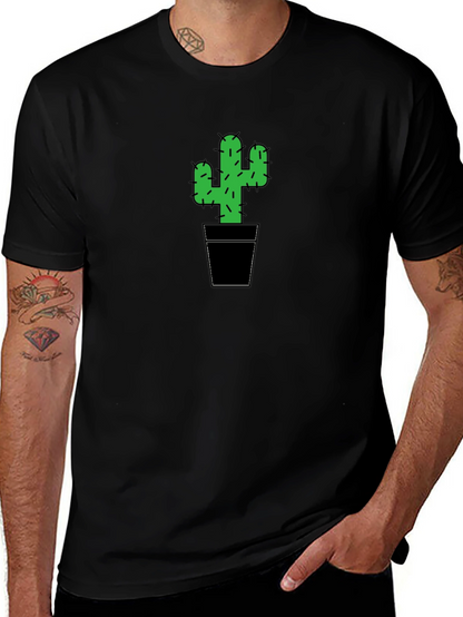 Cactus Graphic Tee - Cool & Trendy Black T-Shirt