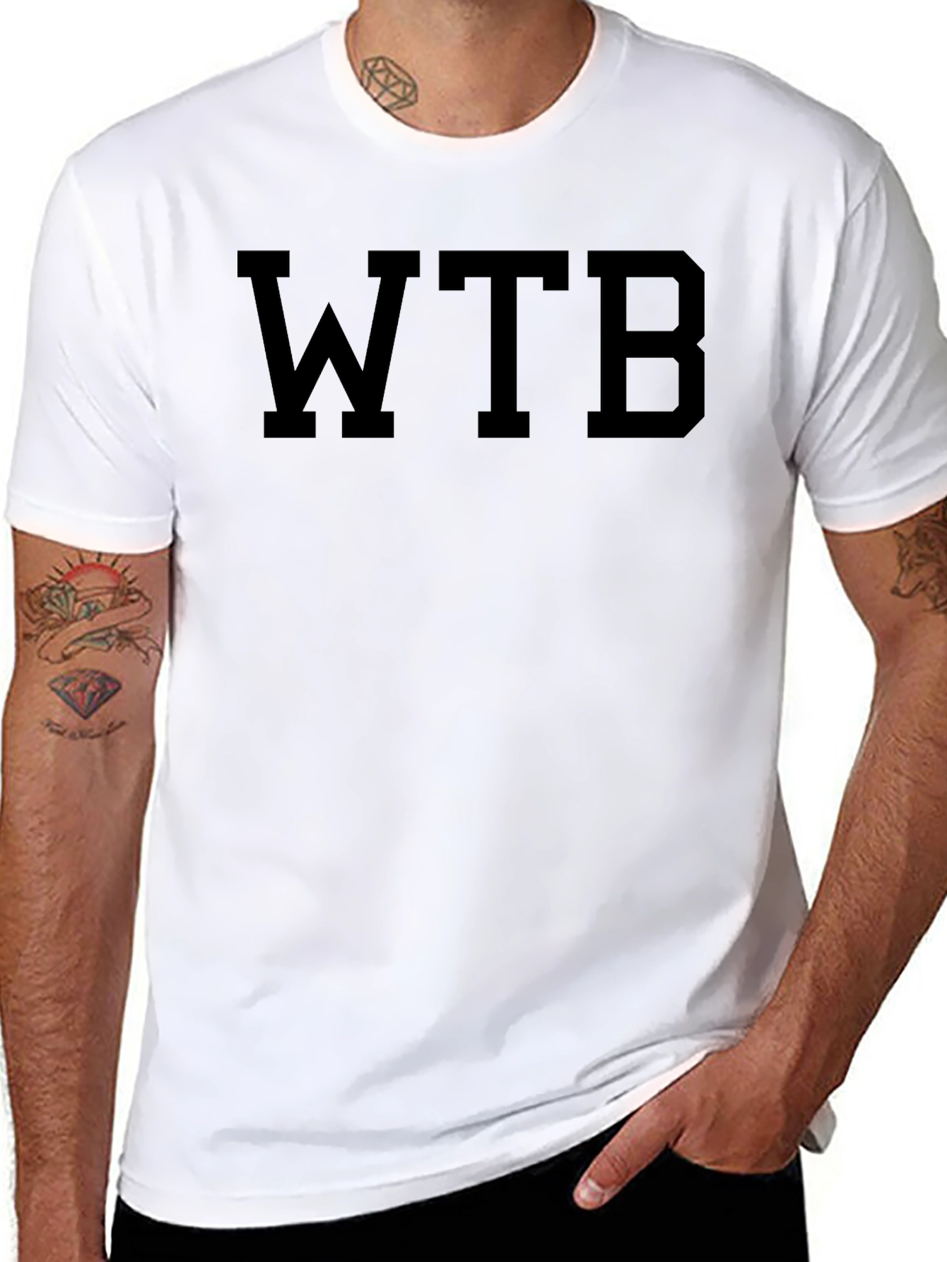 WTB Bold Black Tee - Mens Fashion