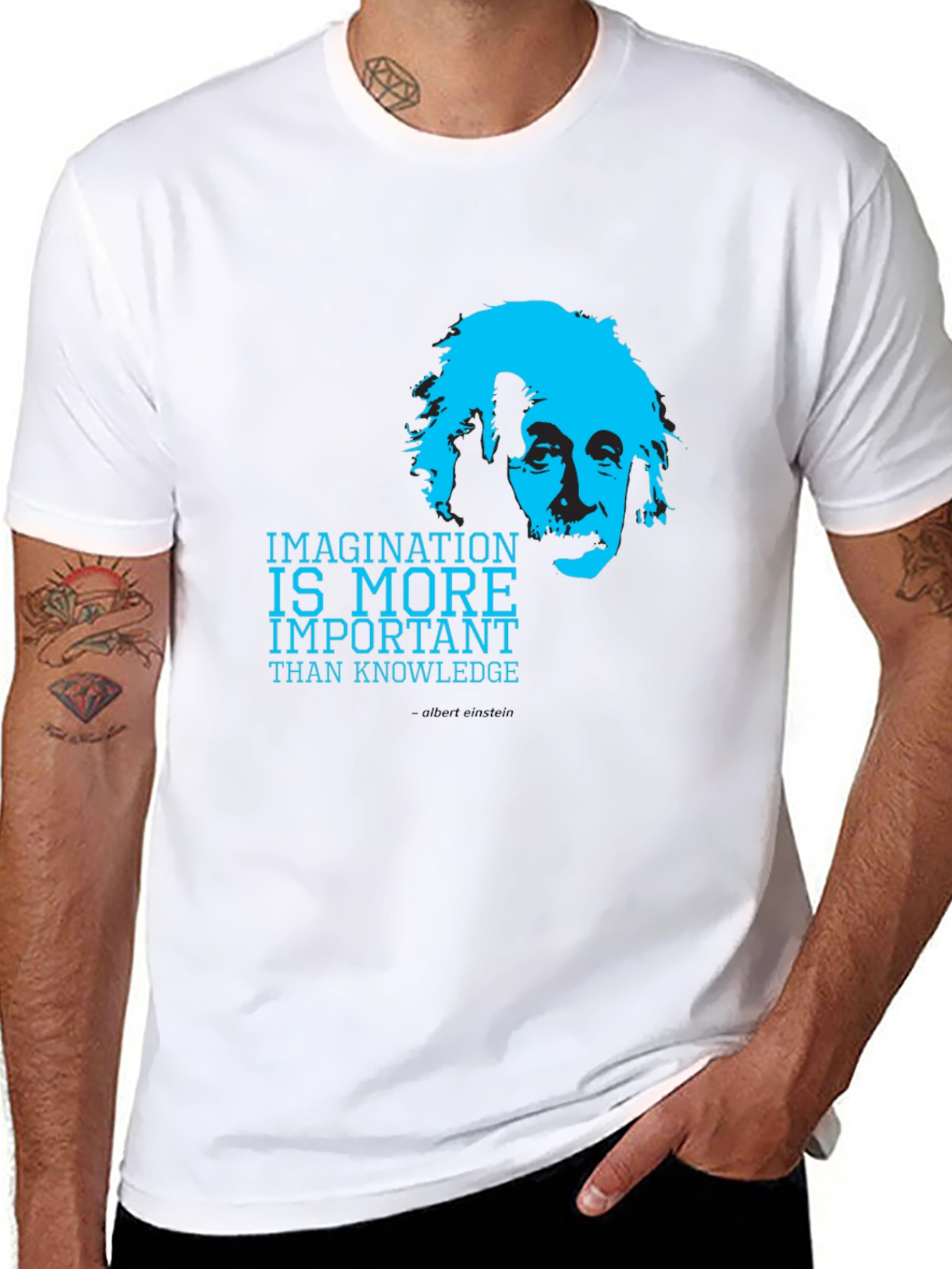 Einstein Imagination T-Shirt - Knowledge is Important